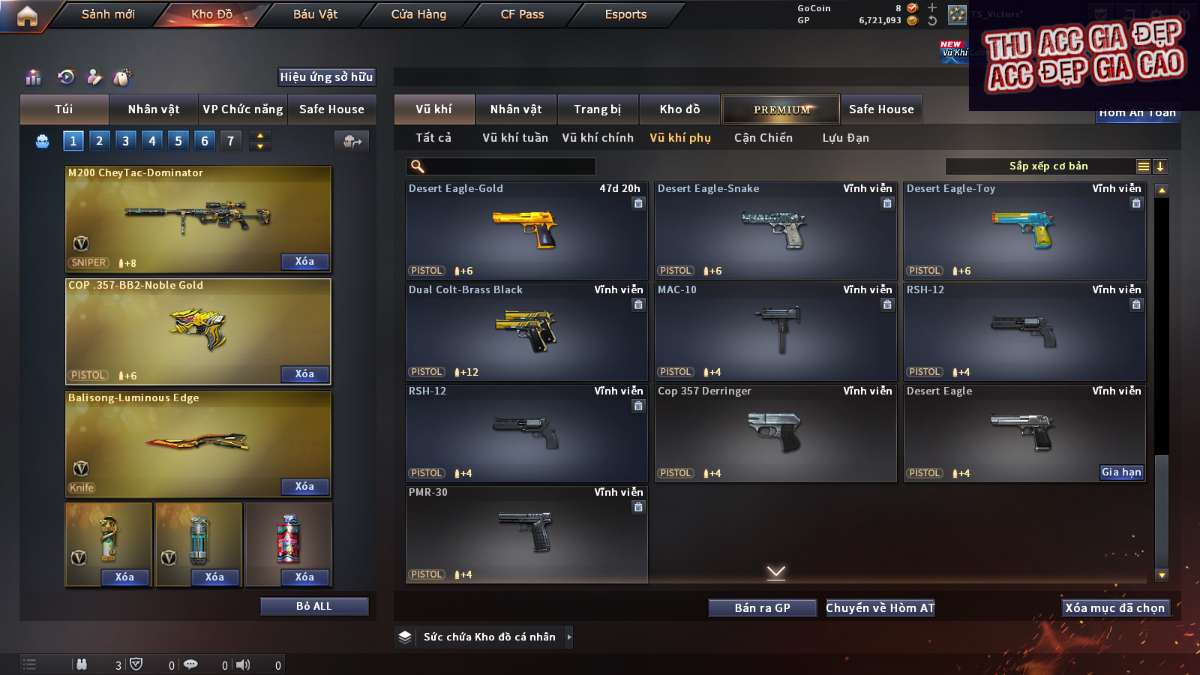 shop acc cf uy tin gia re